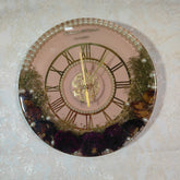 Epoxy Wall Clock with Real Wedding Flowers Preservation (12-Inches)